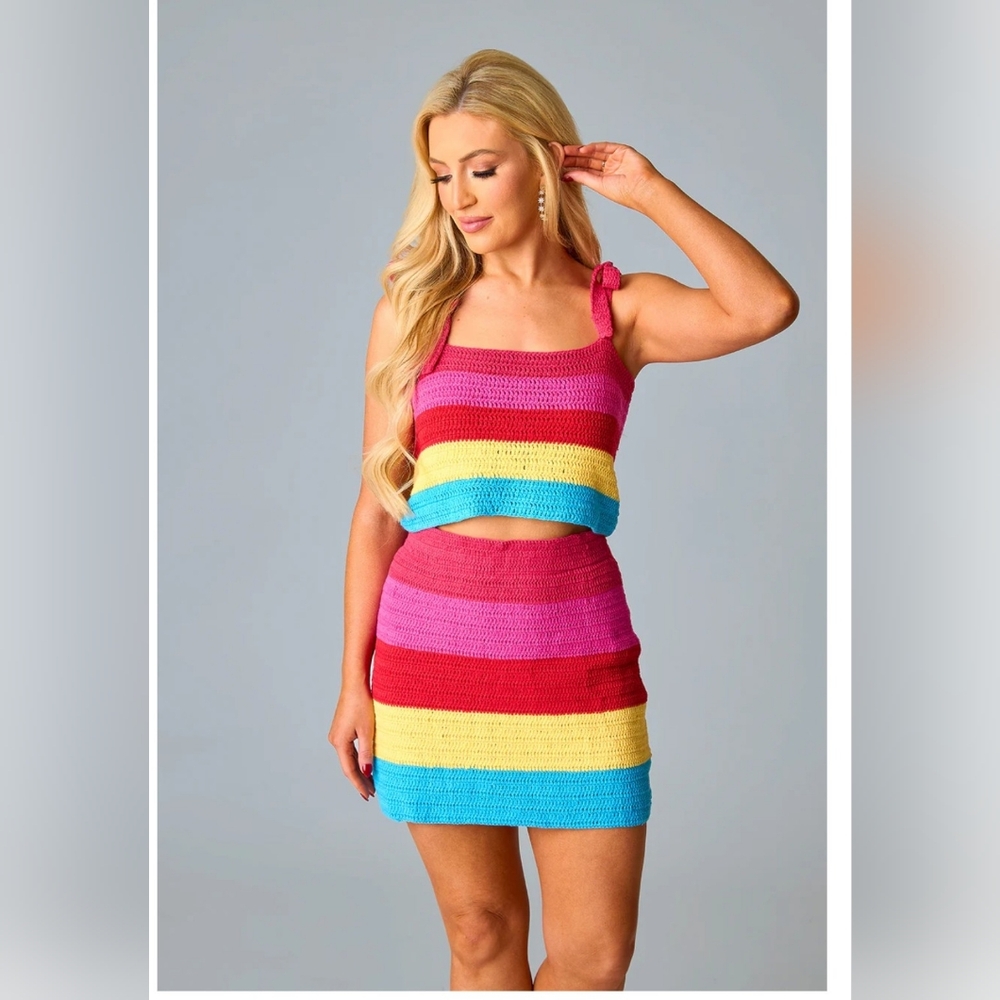 Buddy Love Colorful Striped Mini Dress